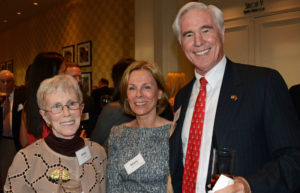 Pictured (LtoR) Anne Stone, retired assistant librarian/teacher; Mary Mullan, community volunteer; and Jack Luetkemeyer, board member/event co-host