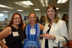 Pictured (LtoR) Kristin Halford, Harford County Public Library Foundation director; MaryBeth Hyland, SparkVision chief visionary; and Katherine Pinkard, event co-host