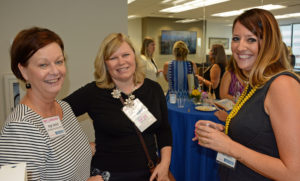 Pictured (LtoR) Angie Barnett, Better Business Bureau president/CEO; Terri Harrington, event co-host; and Bailey T. Susic Towson University project manager