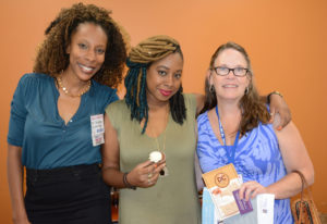 Pictured (LtoR) April Richardson, DC Sweet Potato Cake president/owner; Deborah Wilson, DC Sweet Potato Cake operations manager; and Kim Wright, event co-host