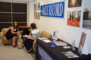 Networking in many corners of The Daily Record's offices...