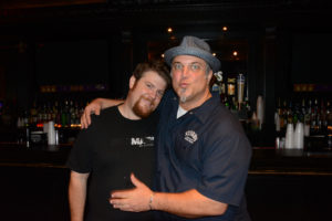 Pictured (LtoR) Dan Fisher, Rome Audio sound engineer; and Adam Rather, Mother's owner/executive chef/GypsySoulRevival bassist